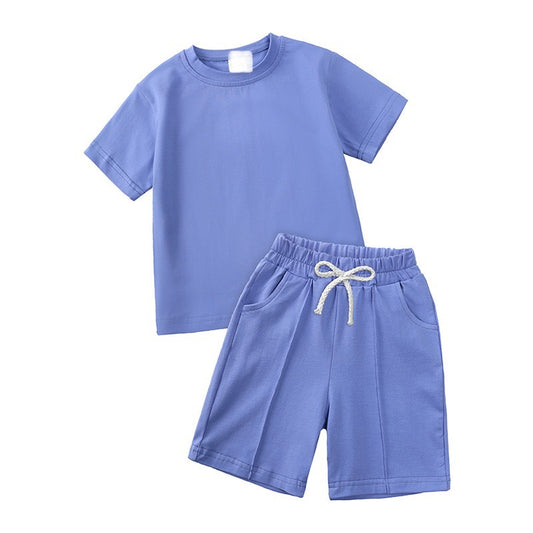 Blue Violet Kids T-shirt & Short Set