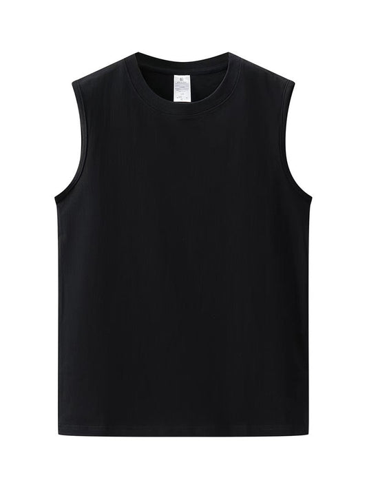 260g Black Sleeveless T-shirt