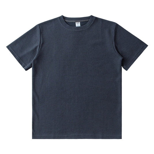 Grey Waffle Cotton T-shirt